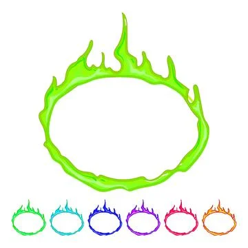 Spark circle fire cartoon vector graphic Stock Illustration