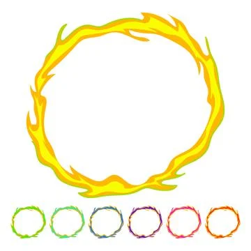 Spark circle fire vector cartoon graphic イラスト素材