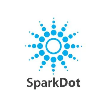 Spark dot logo concept design. Symbol graphic template element Stock Illustration
