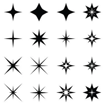 Spark icon set Stock Illustration