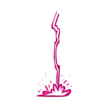 Spark lightning effect cartoon vector illustration Ilustración de archivo