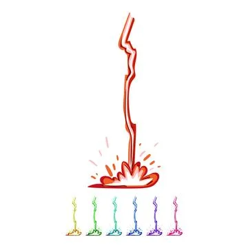 Spark lightning effect cartoon vector graphic 스톡 일러스트