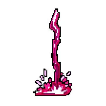 Spark lightning effect pixel art vector illustration Ilustración de archivo