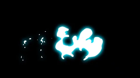 Spark lightning or neon flash effects on black background Stock Footage 124828460