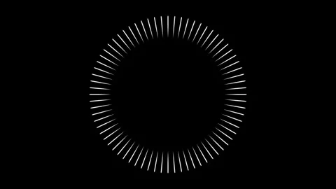 Spark Line Circle Explosion Animation 4K Loop with Glow Effect Overlay Stock Footage 332944019