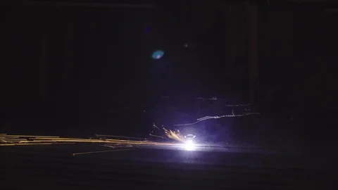 Spark metal welding Stock Footage 102771417