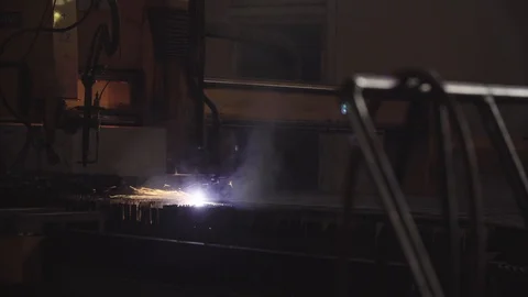 Spark metal welding Stock Footage 102771432