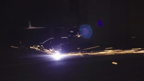 Spark metal welding Stock Footage 102771497