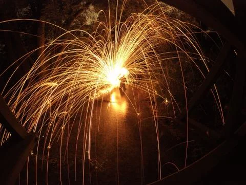 Spark in the night Stock Photos