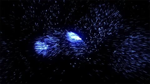 Spark particle explosion burst Effect Abstract blast effect animation on bl.. Stock Footage 262215690