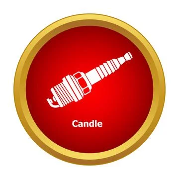 Spark plug car engine part auto repair icon Illustrazione stock