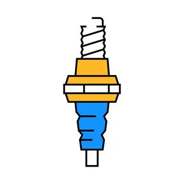 Spark plug car mechanic icon color illustration Stock Illustration