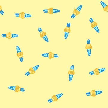 Spark plug car mechanic vector seamless pattern Stock Illustration