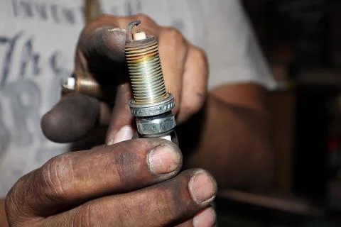 Spark plug of car Fotos Stock