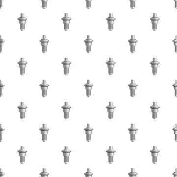 Spark plug engine parts vector seamless pattern Stock Illustration