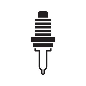 Spark plug icon design template isolated illustration Stock Illustration