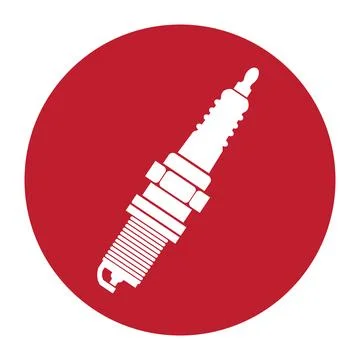 Spark plug icon Illustrazione stock