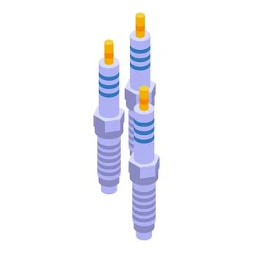 Spark plug icon isometric vector. Car vehicle イラスト素材