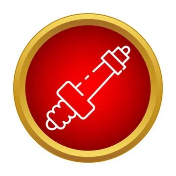 Spark plug icon representing engine ignition and power Stock Illustration