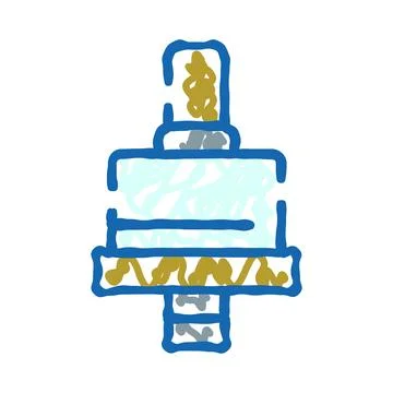 Spark plug igniting engine for automotive power Stockillustratie