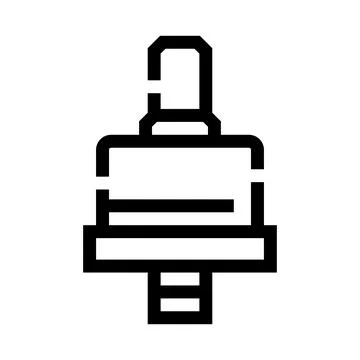 Spark plug igniting engine power outline icon Stockillustratie