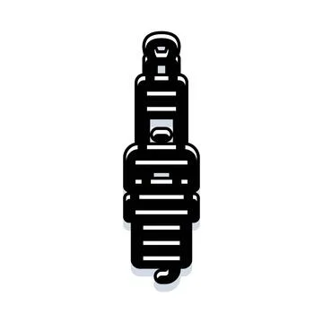 Spark plug igniting power in internal combustion engine Stock Illustration