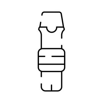 Spark plug igniting a vehicle internal combustion engine Stock Illustration