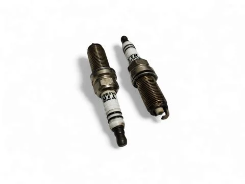 Spark plug isolated on white background Stock Photos