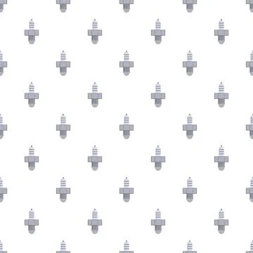 Spark plug seamless repeating pattern for automotive design Stock Illustration