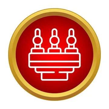 Spark plug set for car engine ignition Stock Illustration
