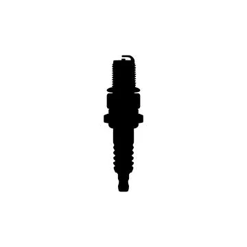 Spark Plug Silhouette Isolated Иллюстрация
