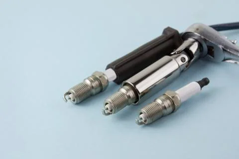 Spark plug stages Stock Photos