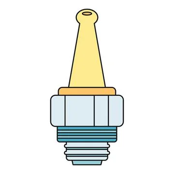 Spark plug vector illustration for engine ignition system Stock Illustration