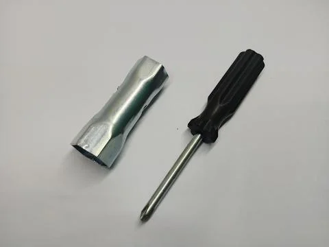 Spark Plug Wrench and Screwdriver Set Stock Photos