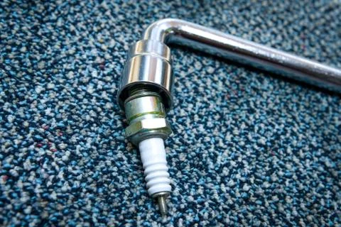Spark plug with wrench handle Stock Photos