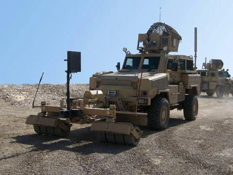 The SPARK provides additional stand-off capability to vehicles and crews a... Stock Photos