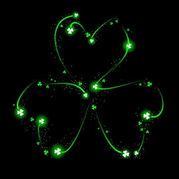 Spark shamrock Stock Illustration