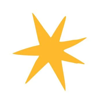 Spark star doodle icon. Vector doodle illustration icon isolated on white bg Stock Illustration