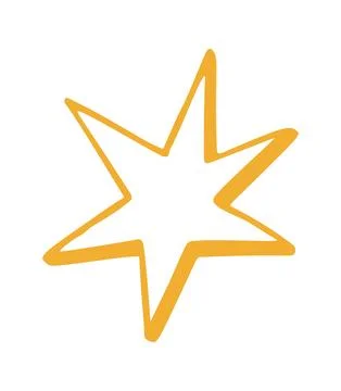Spark star hand drawn doodle. Vector doodle illustration icon isolated on w.. Stock Illustration