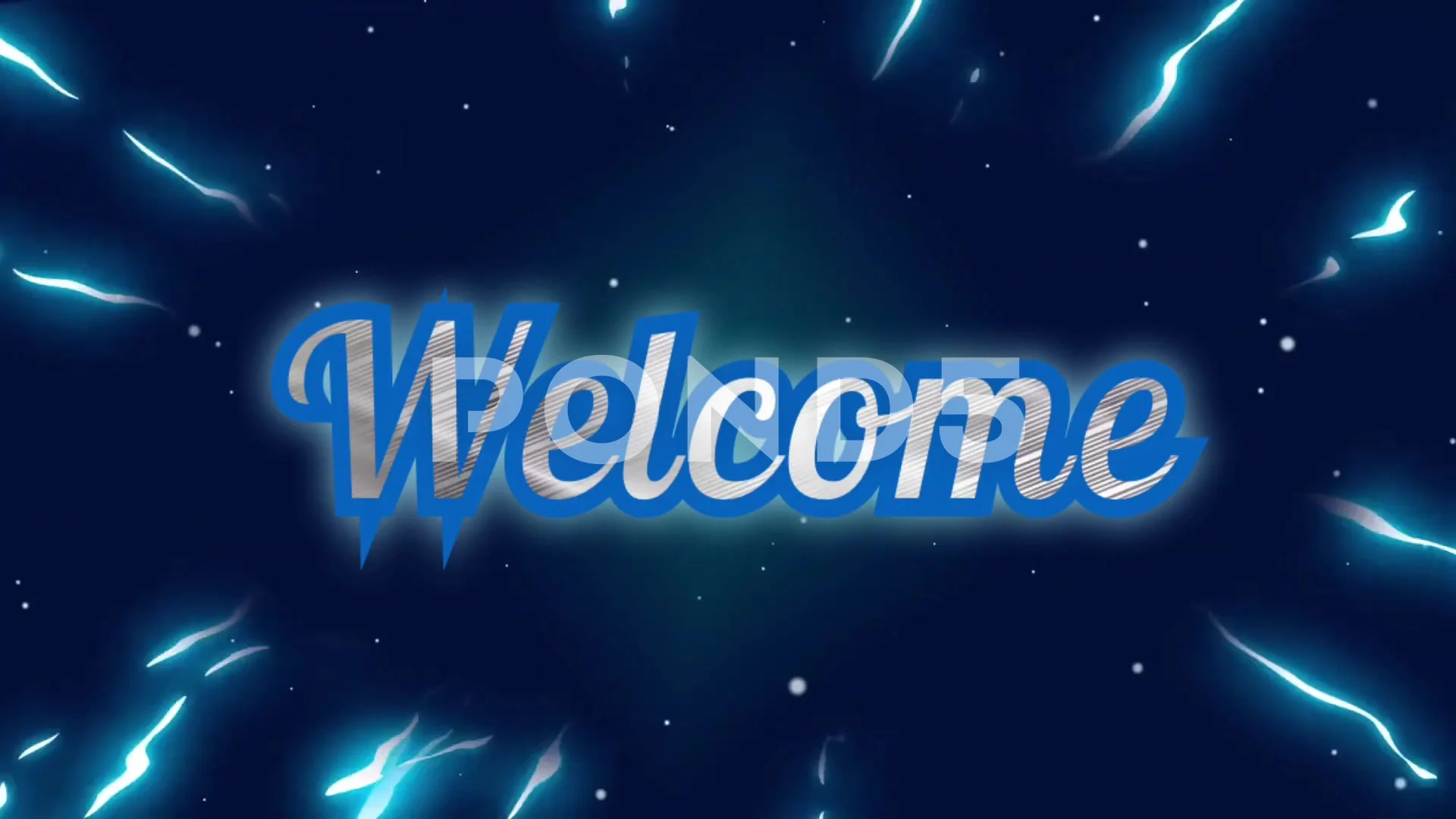 Sparking animated Welcome intro, HD | Stock Video | Pond5
