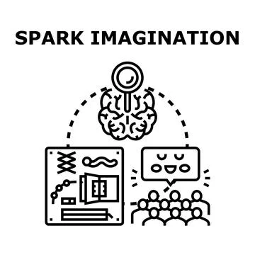Sparking imagination and creativity through collaborative thinking イラスト素材