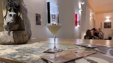 Sparking Martini Drink Stock Footage 108838177