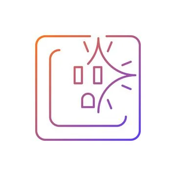 Sparking outlet gradient linear vector icon Stock Illustration