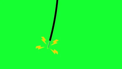 Sparking wire animated pendulum swinging with electric short circuit on 4k .. 스톡 동영상 342608175