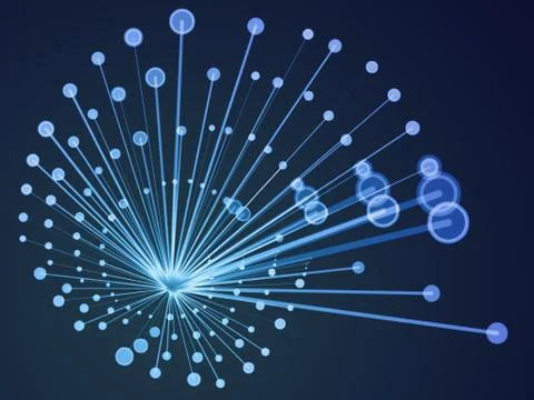 Sparkle abstract shape on blue background Stock Illustration