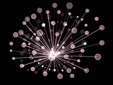 Sparkle abstract shape on dark background Stock Illustration