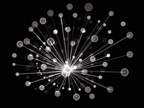 Sparkle abstract shape on dark background Stock Illustration