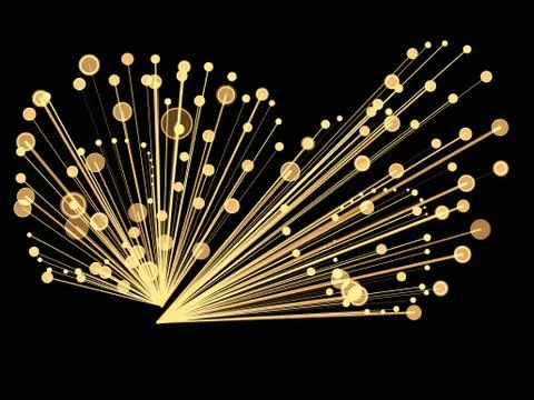 Sparkle abstract shape on dark background Stock Illustration