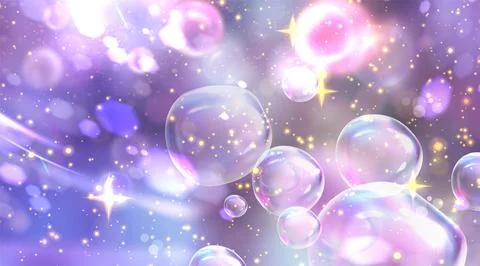 Sparkle bubble fantasy background Stock Illustration