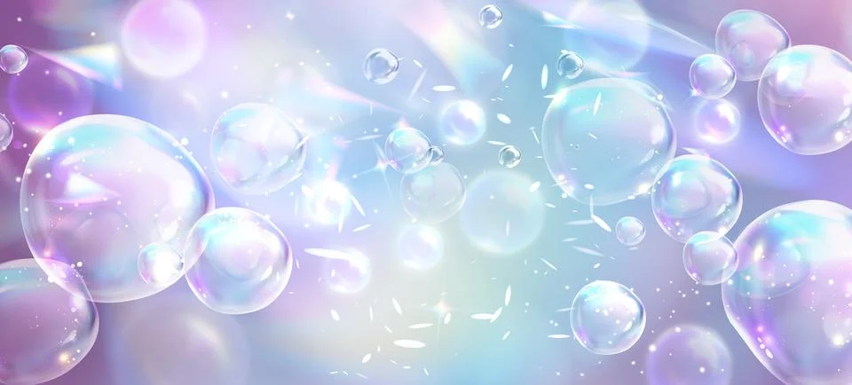 Sparkle bubble fantasy background Stock Illustration